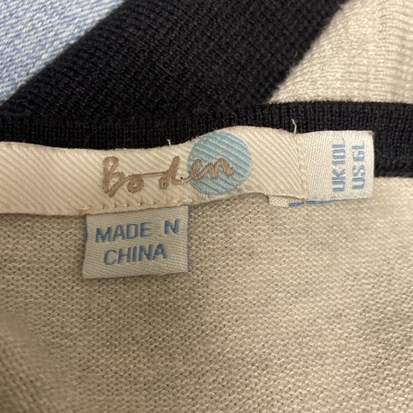 Boden Milano Black Gray Colorblock Knit Fit & Flare Dress Size 6 Career stretch - Picture 9 of 10